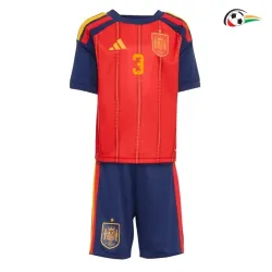 Camisa Titular Infantil Le Normand 3 España 2026 Vermelho/Azul