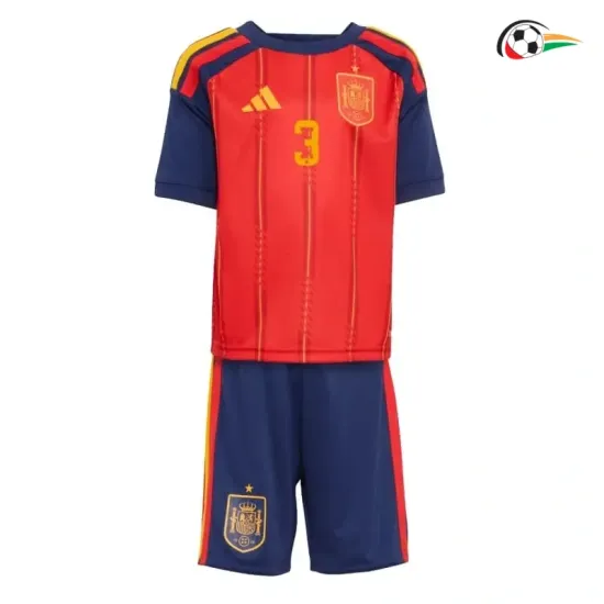 Camisa Titular Infantil Le Normand 3 España 2026 Vermelho/Azul