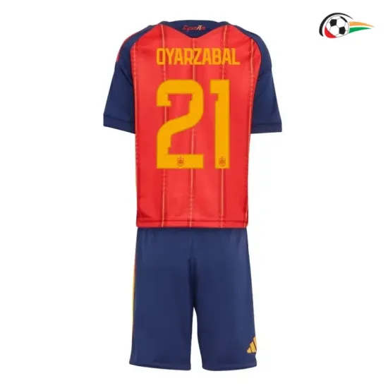 Camisa Titular Infantil Oyarzabal 21 España 2026 Vermelho/Azul