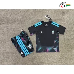 Camisa de Goleiro Titular Infantil Argentina Copa do Mundo 2026 Preto