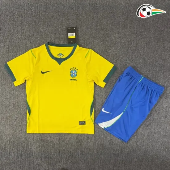 Camisa Titular Infantil Brasil Copa do Mundo 2026 Amarelo