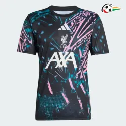 Camisa de Treino Liverpool 2025/2026 Pré-Corrida Preto/Rosa/Azul