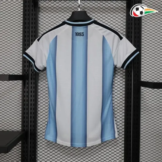 Camisa Titular Versão Jogador Feminina Argentina Copa do Mundo 2026 com FIFA2022 Azul/Branco