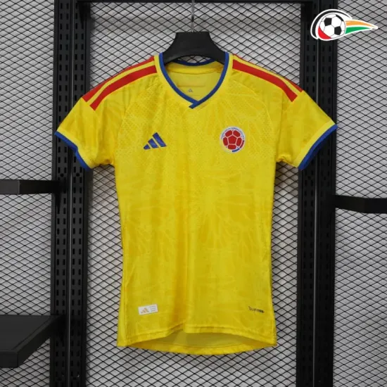 Camisa Titular Versão Jogador Feminina Colombia Copa do Mundo 2026 Amarelo