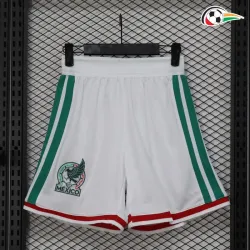 Shorts de Futebol Versão Jogador Titular Méxica Copa do Mundo 2026 Branco