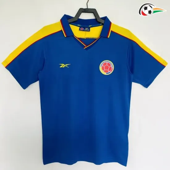 Camisa Retrô Reserva Colombia 1998 Azul/Amarelo