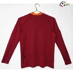Camisa Retrô Titular AS Roma 2000/2001 Vermelho Manga Longa