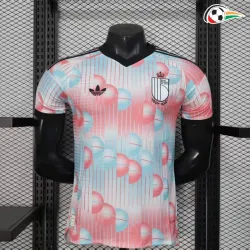Camisa Reserva Versão Jogador Bélgica 2026 Rosa/Azul Claro