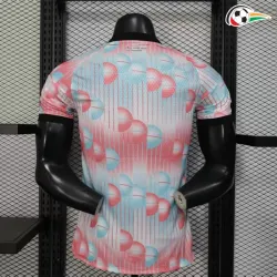 Camisa Reserva Versão Jogador Bélgica 2026 Rosa/Azul Claro