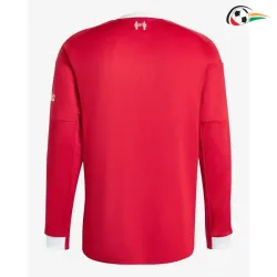 Camisa Titular Liverpool 2025/26 Vermelho Manga Longa