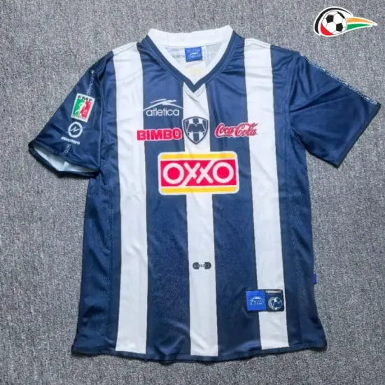 Camisa Retrô Titular Monterrey 2000/2001 Azul Marinho/Branco