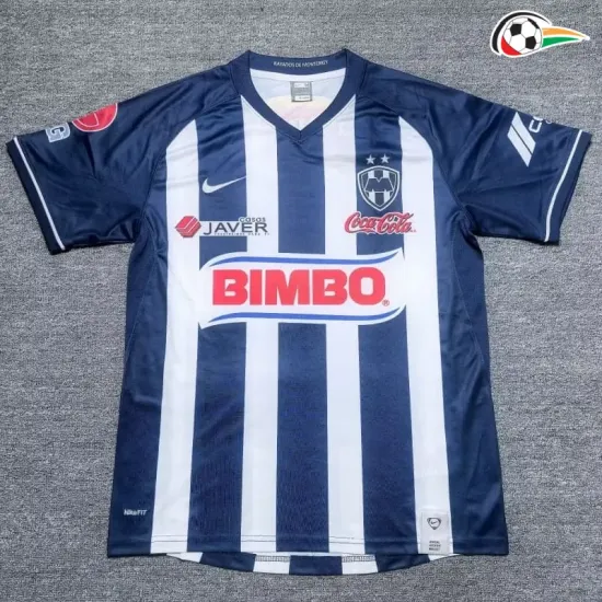 Camisa Retrô Titular Monterrey 2008 Azul Marinho/Branco