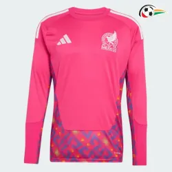 Camisa de Goleiro Titular México Copa do Mundo 2026 Rosa Manga Longa