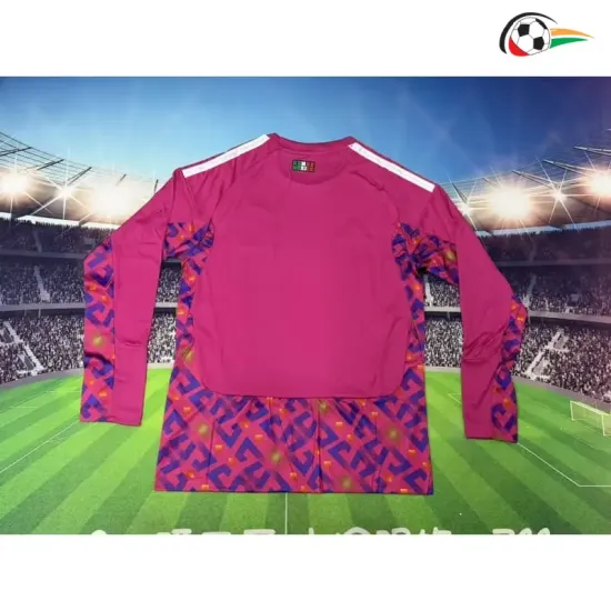 Camisa de Goleiro Titular México Copa do Mundo 2026 Rosa Manga Longa