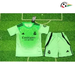 Camisa de Goleiro Infantil Real Madrid 2025/2026 Verde com Patch HP