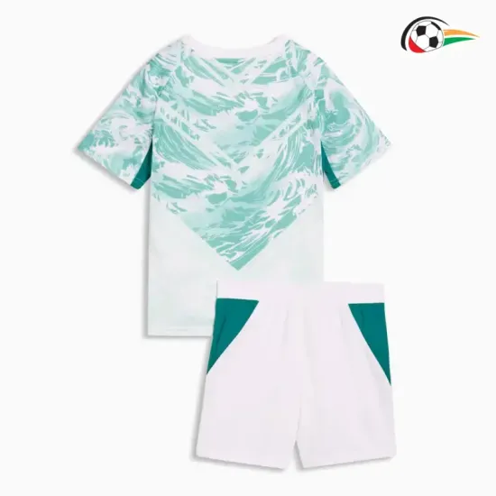 Camisa Reserva Infantil Portugal Copa do Mundo 2026 Verde/Branco