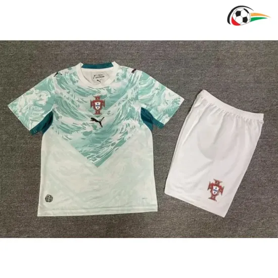 Camisa Infantil Portugal Copa do Mundo 2026 Verde/Branco