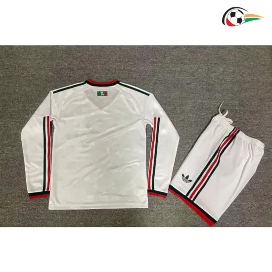 Camisa Infantil México 2026 Branco Manga Longa