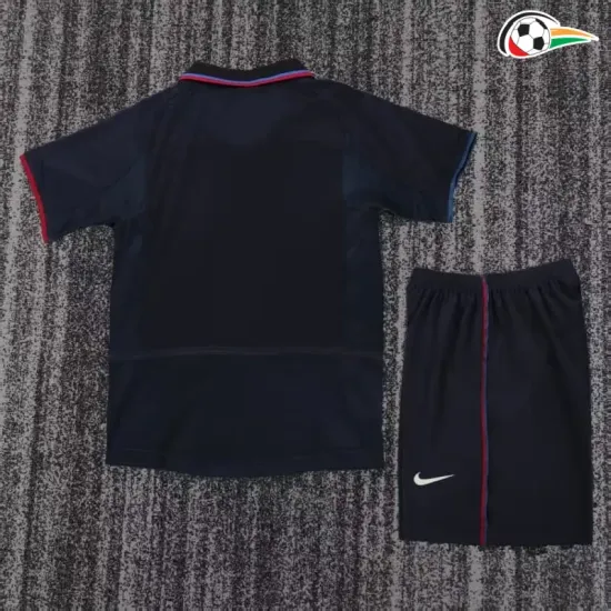 Camisa Retrô Alternativa Infantil Barcelona 2002/2003 Vermelho/Azul