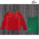 Camisa Retrô Titular Infantil Portugal 2004 Vermelho/Verde Manga Longa
