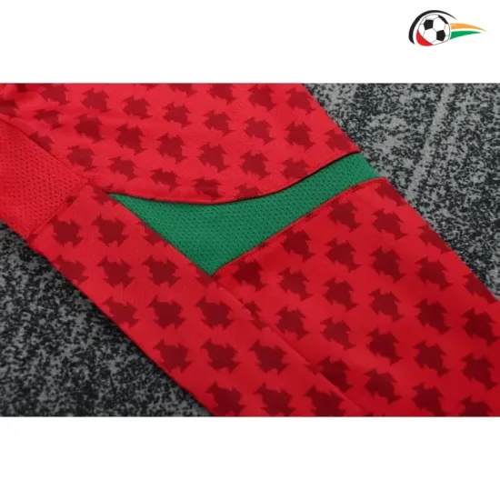 Camisa Retrô Titular Infantil Portugal 2004 Vermelho/Verde Manga Longa