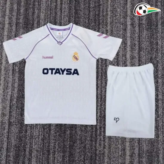 Camisa Retrô Titular Infantil Real Madrid 1990/1992 Branco