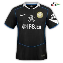 Camisa Alternativa Chelsea 2025/2026 Preto com Patch World Champions