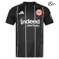 Camisa Eintracht Fráncfort 2025/2026 Preto/Branco Edição UCL