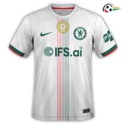 Camisa Reserva Chelsea 2025/2026 Branco com Patch World Champions