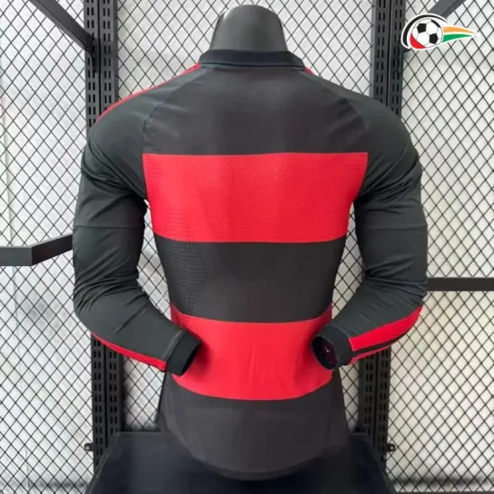 Camisa Titular Versão Jogador Flamengo 2026/2027 Vermelho/Preto Manga Longa