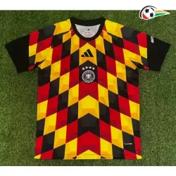 Camisa de Treino Alemanha 2026 Pré-Corrida Preto/Vermelho/Dourado