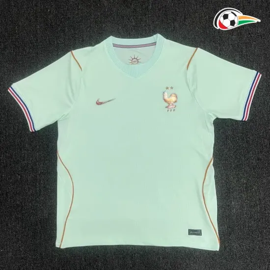Camisa Reserva Francia Copa do Mundo 2026 Verde Menta