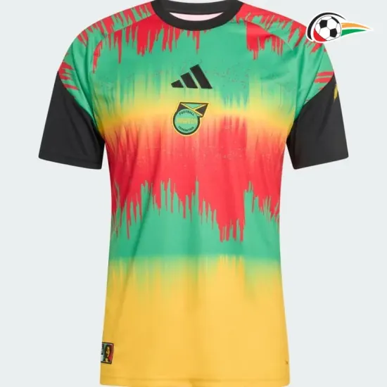 Camisa Titular Jamaica x Bob Marley 2026 Verde/Vermelho/Amarelo