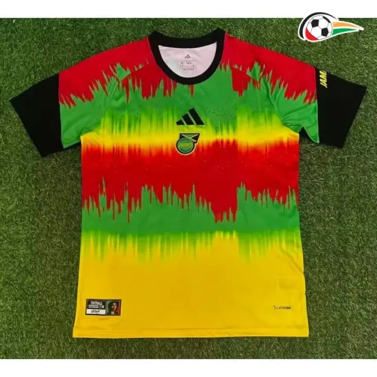 Camisa Titular Jamaica x Bob Marley 2026 Verde/Vermelho/Amarelo