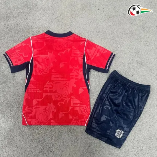 Camisa Reserva Infantil Inglaterra Copa do Mundo 2026 Vermelho/Azul