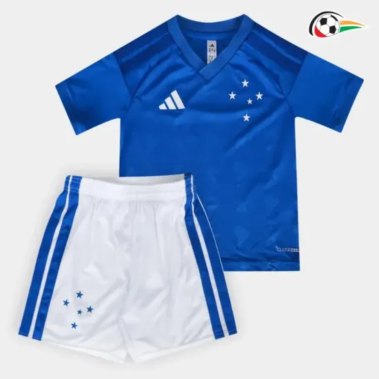 Camisa Titular Infantil Cruzeiro 2026/2027 Azul/Branco