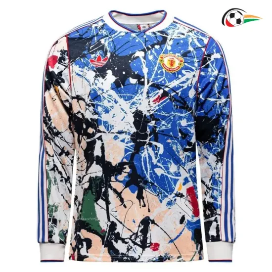 Camisa Manchester United x Stone Roses 2025/26 Edição Especial Multicolor Manga Longa