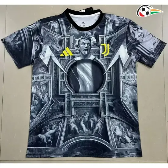 Camisa Juventus 2025/2026 Pré-Corrida Cinza/Preto