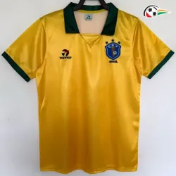 Camisa Retrô Titular Brasil 1988 Amarelo/Verde