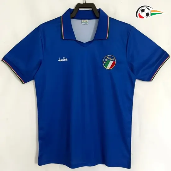 Camisa Retrô Titular Italia 1990 Azul