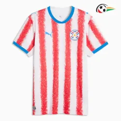 Camisa Titular Paraguay Copa do Mundo 2026 Vermelho/Branco