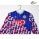 Camisa Retrô Reserva Ajax 1989/90 Azul/Vermelho Manga Longa