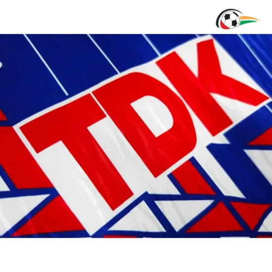 Camisa Retrô Reserva Ajax 1989/90 Azul/Vermelho Manga Longa