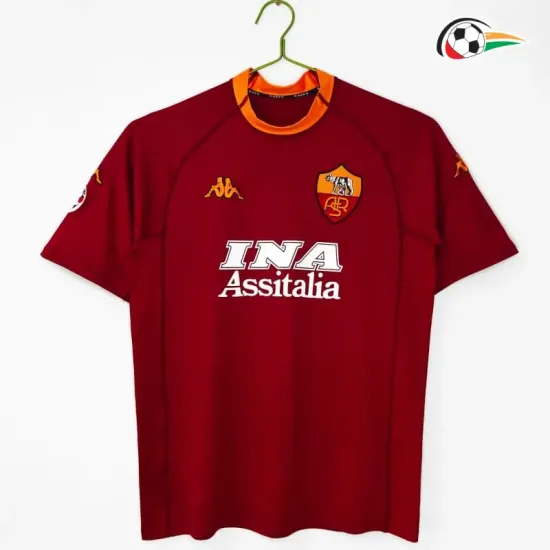 Camisa Retrô Titular AS Roma 2000/01 Vermelho