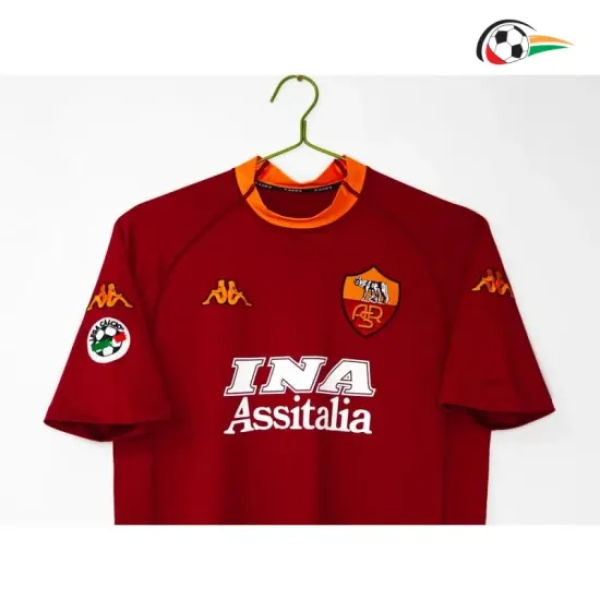 Camisa Retrô Titular AS Roma 2000/01 Vermelho