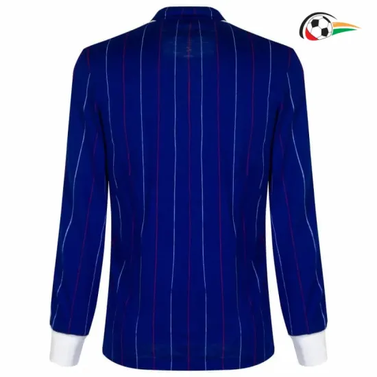 Camisa Retrô Titular Francia 1980/82 Azul Manga Longa