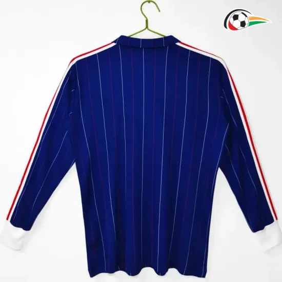 Camisa Retrô Titular Francia 1980/82 Azul Manga Longa