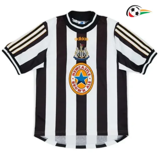 Camisa Retrô Titular Newcastle United 1997/99 Preto/Branco