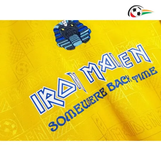 Camisa Retrô West Ham United x Iron Maiden 2008/09 Amarelo