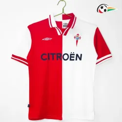 Camisa Retrô Alternativa Celta de Vigo 2001/02 Vermelho/Branco